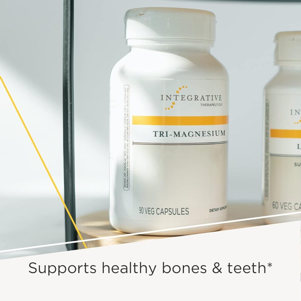 Integrative Therapeutics Tri-Magnesium - Supports Healthy Bones  Teeth* - Supports Cardiovascular  Neurological Function* - Promotes Calm* - 90 Capsules