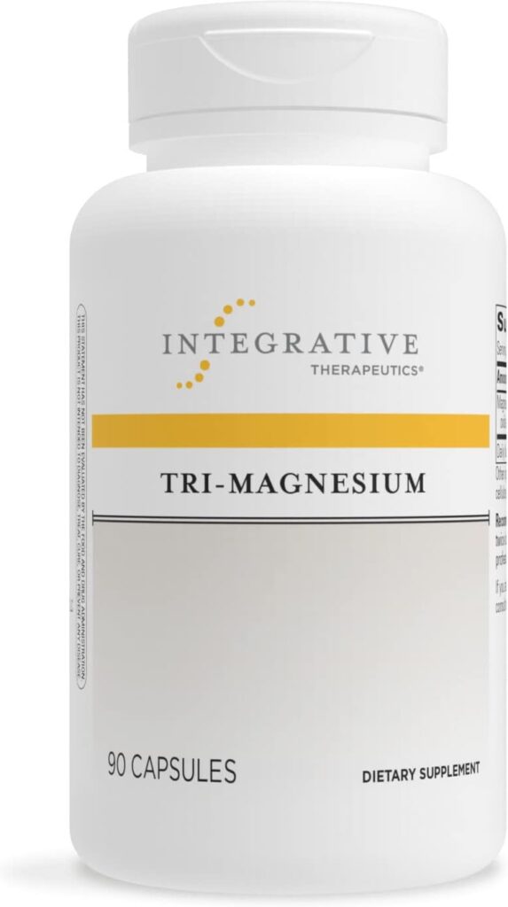 Integrative Therapeutics Tri-Magnesium - Supports Healthy Bones  Teeth* - Supports Cardiovascular  Neurological Function* - Promotes Calm* - 90 Capsules