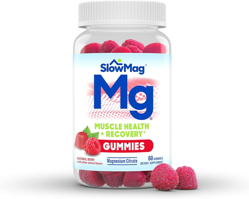 Slow-Mag Mg Muscle Health + Recovery Gummies, Magnesium Citrate in 60ct